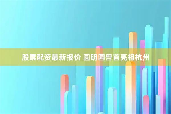股票配资最新报价 圆明园兽首亮相杭州